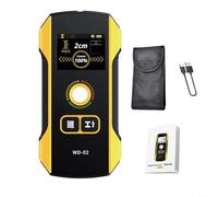 WD-02 Détecteur de métaux mural avec écran LCD et alarme audio pour câbles AC Live Métal Bois