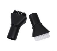 Wd 2/3/4/5/6 Brosse d'aspiration avec poils durs et doux pour tapis de tapisserie, tableaux de bord - Compatible avec Wd 2 WD 3p WD 4 WD 5p Premium WD 6 P (2.863-221.0) (noir + blanc)