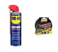 WD-40 • Produit Multifonction 450 ml + Pattex Power Tape - Adhésif extra-fort noir (rouleau de 25 m)