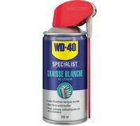 WD-40 Specialist • Graisse Blanche Au Lithium • Spray Double Position • Formule Blanche et épaisse • Résiste à l'Eau et a la Chaleur • Propriétés anti-usure • 250 ML gris