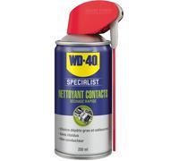 WD-40 Specialist • Nettoyant Contact • Spray Double Position • Elimine huile, dépôts gras, poussière, saleté, résidus de flux et condensation • Séchage Rapide • Non conducteur • 250 ML