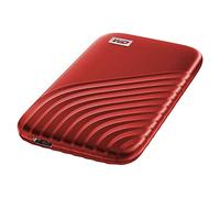 WD 500Go My Passport SSD, Disque SSD externe, Portable SSD, des vitesses allant jusqu'à 1050 Mo/s en lecture, 1000 Mo/s en écriture, USB-C, compatibilité avec PC, Xbox et Playstation, Rouge
