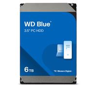 WD Blue 6TB 3.5" Internal Hard Drive - 5400 RPM Class, SATA 6 Gb/s, 256MB Cache,