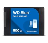 WD Blue SA510 500 Go SATA 2.5" Disque SSD interne, Vitesee de lecture jusqu'à 560 Mo/s, 2.5" SATA SSD, Comprend Acronis True Image pour WD, Clonage de disque et migration.