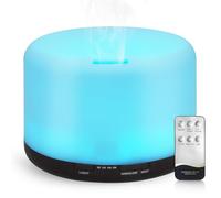 WD&CD 1000ML Diffuseur Huiles Essentielles, Humidificateurs pour Chambre Arrêt Automatique avec Éclairage LED, 1 L Diffuseur de Parfum Électrique pour la Chambre/Bureau/Spa - Grain de Bois Profond