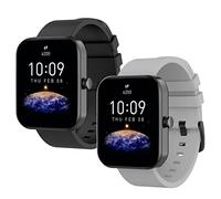 WD&CD 2 Pack Bracelets Silicone Fitness pour Amazfit GTS 2/2 Mini /2e Noir + Gris