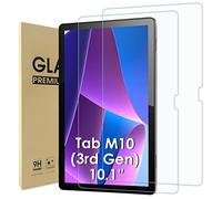 WD&CD 2 Pack Verre Trempé Compatible pour Lenovo Tab M10 3rd Gen 10.1", Protection Écran Haute Définition Film de Protection en Verre Trempé