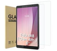 WD&CD 2 Pack Verre Trempé Compatible pour Lenovo Tab M8 4rd Gen 8", Protection Écran Haute Définition Film de Protection en Verre Trempé