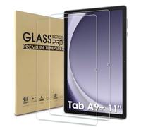 WD&CD 2 Pack Verre Trempé Compatible pour Samsung Galaxy Tab A9 Plus 11", Protection Écran Haute Définition Film de Protection en Verre Trempé Compatible pour Galaxy Tab A9 Plus