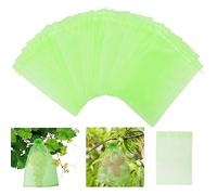 WD&CD 50 Sac Protection Fruits Sacs Filets 30 x 20 cm, Filets Protection des Grappes de Raisins Contre Les Oiseaux et Insectes Guêpes Frelons - Vert
