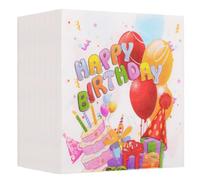 WD&CD 80 Feuilles Serviette Papier Décoration de Fête, 33x33cm Serviettes en Papier Multicolores pour Anniversaire, Mariage, Soirée, Sainte Communion, Célébrations - Happy Birthday Château