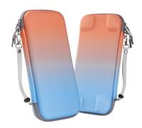 WD&CD Étui Compatible pour Nintendo Switch 2 (2025), Pochette Rigide pour Console,Joy-Con et Accessoires, Gaming Pochette Compatible pour Switch 2 - Dégradé Bleu et Orange