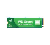 WD Green SN350 2 To M.2 NVMe SSD, possédant une vitesse de lecture de 3 200 Mo/s et une vitesse d'écriture de 3 000 Mo/s