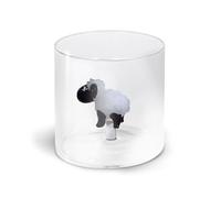 WD Lifestyle Gobelet en verre borosilicate 250 ml avec décoration (mouton)