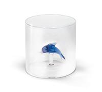 WD Lifestyle - Gobelet en verre borosilicate 250 ml avec verre coloré intérieur (sujet dauphin)