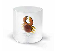 WD Lifestyle Gobelet en verre borosilicate, capacité 250 ml, motif crabe.
