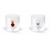 WD Lifestyle - Lot de 2 verres 250 ml en verre borosilicate avec combinaison sacrée cœur et main