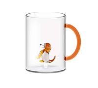 WD LIFESTYLE Mug en verre borosilicate en boite cadeau. Contenance : 420 ml. Figurine : Chien