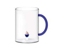 WD Lifestyle - Tasse en verre borosilicate 420 ml avec décoration (Cupcake)