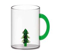 Wd Lifestyle, Tazza In Vetro Borosilicato 420ml Albero Di Natale, Natale, Cucina, Mugs