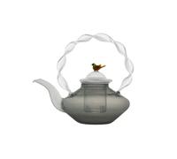 Wd Lifestyle Teiera Usignolo In Vetro Borosilicato 660 Ml Grigio