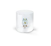 WD Lifestyle Verre en verre borosilicate Capacité 250 ml Décoration hibou.
