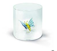 WD Lifestyle Verre borosilicate Capacité 250 ml Décor papillon