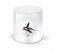 WD Lifestyle - Verre en verre borosilicate 250 ml avec objet en verre coloré intérieur (Orca)