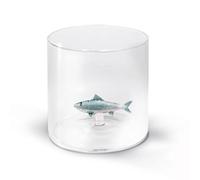 WD Lifestyle - Verre en verre borosilicate 250 ml avec objet en verre coloré intérieur (Thon)