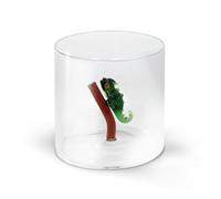 WD Lifestyle - Verre en verre borosilicate 250 ml avec sujet en verre coloré intérieur (gec)