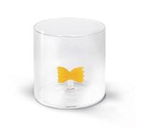 WD Lifestyle - Verre en verre borosilicate 250ml avec décoration en verre coloré interne (pâte en forme de papillon)