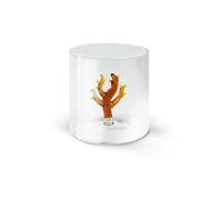 WD Lifestyle Verre en verre borosilicate Capacité 250 ml Décoration corail.