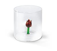 WD Lifestyle Verre en verre borosilicate Capacité 250 ml Décoration tulipe.