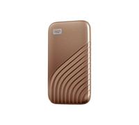 WD My Passport SSD WDBAGF0010BGD - SSD - chiffré - 1 To - externe (portable) - USB 3.2 Gen 2 (USB-C connecteur) - AES 256 bits - or