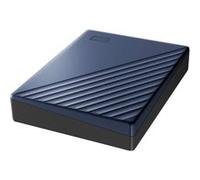 WD My Passport Ultra WDBFTM0040BBL - Disque dur - chiffré - 4 To - externe (portable) - USB 3.0 (USB-C connecteur) - AES 256 bits - bleu Bleu G