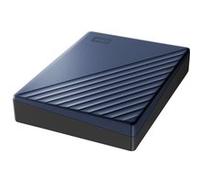 WD My Passport Ultra WDBFTM0050BBL - Disque dur - chiffré - 5 To - externe (portable) - USB 3.1 (USB-C connecteur) - AES 256 bits - bleu Bleu G