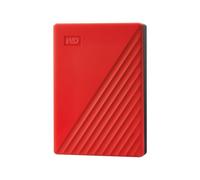 WD My Passport WDBPKJ0040BRD - Disque dur - chiffré - 4 To - externe (portable) - USB 3.2 Gen 1 - AES 256 bits - rouge