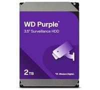 WD Purple 2 To Disque dur Interne 3.5" dédié Vidéosurveillance AllFrame Technology, 180BT/yr, 64MB Cache, Garantie 3 ans