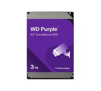 WD Purple WD33PURZ - Disque dur - 3 To - surveillance - interne - 3.5" - SATA 6Gb/s - 5400 tours/min - mémoire tampon : 256 Mo