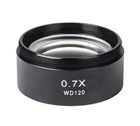 WD120 Lentille de Barlow 0,7X de rechange pour microscope stéréo trinoculaire Objectif auxiliaire 48 mm Filetage Microscope Accessoires de rechange