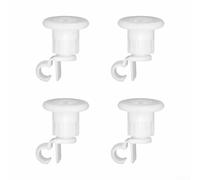 WD12X10327 Lot de 4 rouleaux et goujons de lave-vaisselle en plastique Blanc