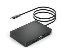 WD15 Station d'accueil USB C, double écran USB-C ou station d'accueil à affichage 4K unique avec MiniDP, HDMI et VGA pour ordinateurs portables Dell USB C (1DP, 1HDMI, 1VGA, 3USB3.0, 2USB