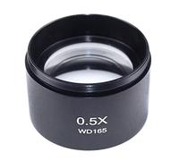 WD165 0.5X Objets auxiliaires Objectif Microscope Caméra pour Trinoculaire Stéréo Zoom Barlow Adaptateur d'objectif en verre