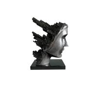 wD7rE5bm6z Décoration de Bureau Statue d'art Moderne en métal avec Base en marbre, Sculpture Abstraite, décor Contemporain de Maison et de Bureau