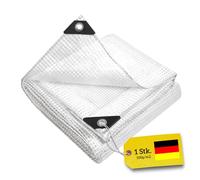 WDB - Bâche de Protection Exterieur - Tapis de Sol Camping 100 g- Bâche Sol Piscine - Bâche pour pergola avec œillets métalliques - Bâche Transparente 6 x 8 m