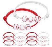 Wdbild 1 lot de bracelets de sport réglables en perles d'argile mélangées et assorties pour les entraînements, les voyages et les tenues décontractées, perles d'argile souple et sportives, taille