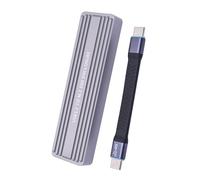 Wdbild Boîtier de disque solide USB C pour double protocoles 2242 2280 en aluminium sans outil - Prend en charge jusqu'à 4 To 20 Gbit/s SSD