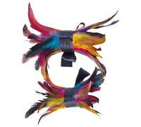 Wdbild Bracelets de cheville à plumes réglables pour cosplay, événement, spectacles de scène, Halloween, cosplay, fête, accessoires de pied pelucheux, taille unique, Comme décrit