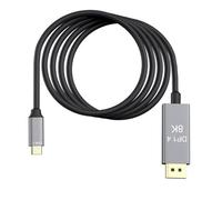 Wdbild Câble adaptateur USB C vers DisplayPort 1.4 avec port de charge pour un usage professionnel de type C vers DisplayPort