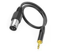 Wdbild Câble audio mâle XLR 3,5 mm avec boîtier en métal - Connexion équilibrée pour microphones de studio et appareils d'alimentation - Câble micro à condensateur avec boîtier en métal